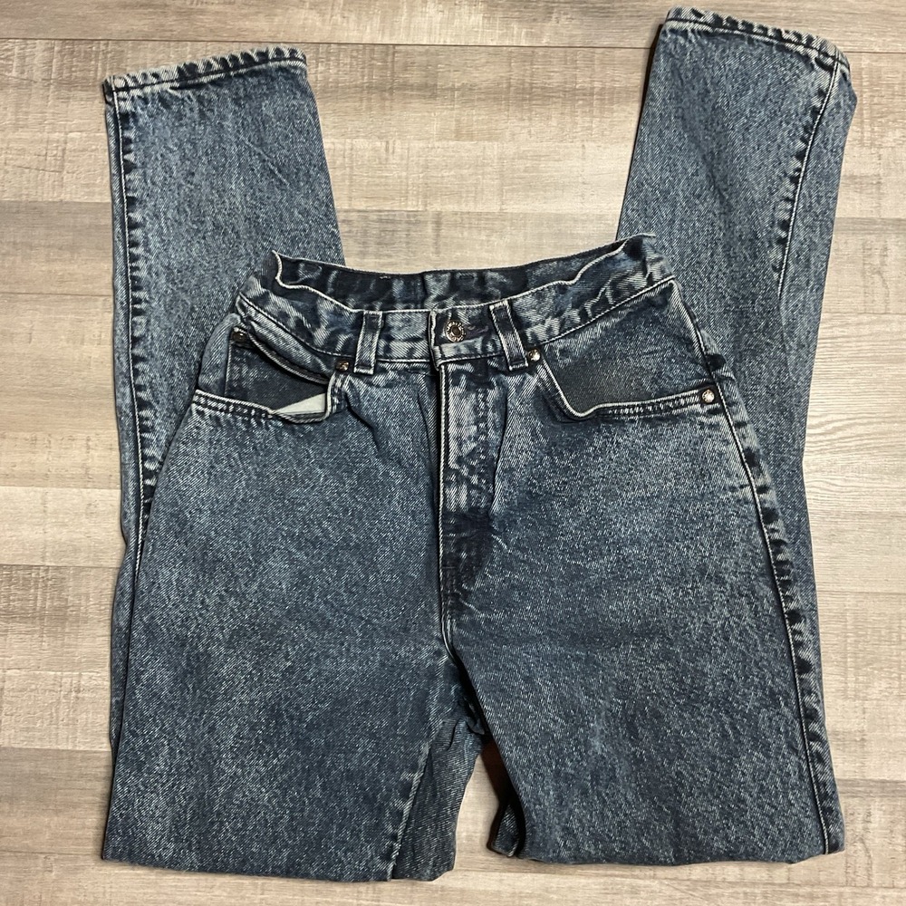 Levi's Vintage 900 Series Dark‎ Acid Wash High Waist Jeans Size 7